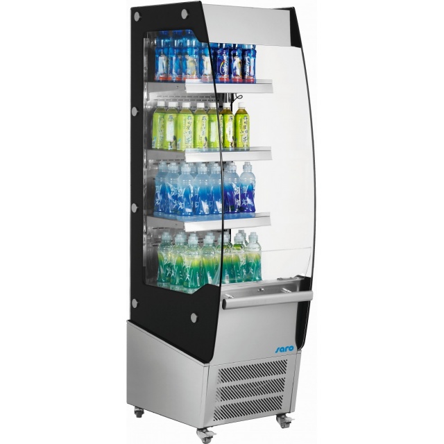 VITRINA FRIGORIFICA SARO SIMON 330-1070, CAPACITATE 220 L, TEMPERATURA +2 / +10 ° C, INOX / NEGRU