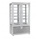 Vitrina frigorifica bauturi Silfer Curv CBV 700 G/G, 8 rafturi, 2 usi, 742 l, temperatura +6°+10°C, inox