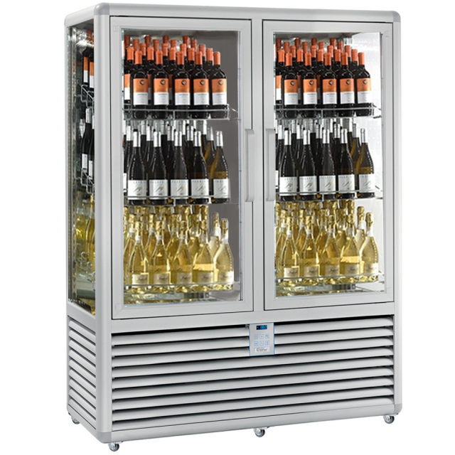 Vitrina cofetarie Tecfrigo MUSA 120 Q, capacitate 120 l, temperatura -15/-21 ºC, negru
