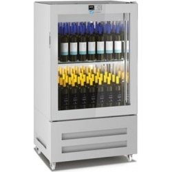 Vitrina frigorifica pentru vinuri Longoni 85-S Vitra 8512-S capacitate 450l (80sticle) 1 zona racire +4 / +18 °C argintiu