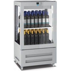 Vitrina frigorifica pentru vinuri Longoni 85-S Vitra 8514-S capacitate 450l (80sticle) 1 zona racire +4 / +18 °C argintiu