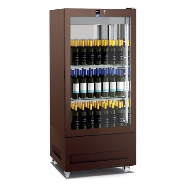 Vitrina frigorifica pentru vinuri Longoni 85-L Vitra 8511-L capacitate 600l (120sticle) 1 zona racire +4 / +18 °C maro