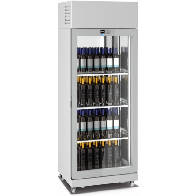 Vitrina frigorifica pentru vinuri Longoni 85-XL Vitra 8511-XL capacitate 780l (160sticle) 1 zona racire +4 / +18 °C argintiu