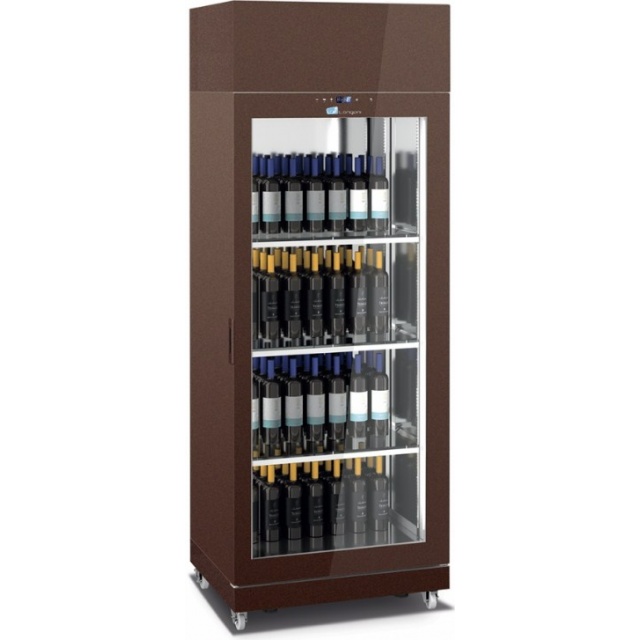 Vitrina frigorifica pentru vinuri Longoni 85-XL Vitra 8511-XL capacitate 780l (160sticle) 1 zona racire +4 / +18 °C maro