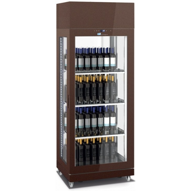 Vitrina frigorifica pentru vinuri Longoni 85-XL Vitra 8513-XL capacitate 780l (160sticle) 1 zona racire +4 / +18 °C maro