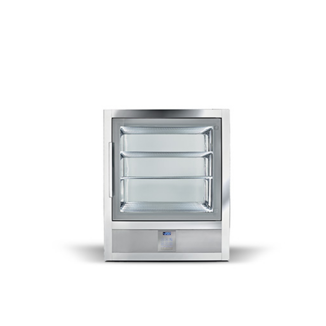Vitrina frigorifica incorporabila cofetarie Silfer Wall WGL 270 S, 264 l, 3 rafturi, temperatura +4°+10°C, inox