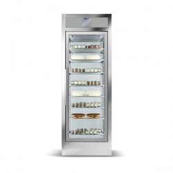 Vitrina cofetarie Tecfrigo MUSA 120 Q, capacitate 120 l, temperatura -15/-21 ºC, negru
