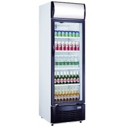VITRINA FRIGORIFICA BAUTURI SARO GTK 382 437-1013, CU SPATIU PUBLICITAR, CAPACITATE 382 L, 0 / +10 ° C, INOX / NEGRU / ALB