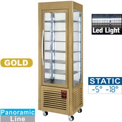 Vitrina frigorifica verticala tip display Diamond MIC-36G/R6,4 geamuri si 3 rafturi
