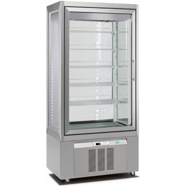 Vitrina frigorifica pentru inghetata Longoni M1-600 CLASSIC 9114 capacitate 600l 1 zona racire -15 / -24 °C argintiu