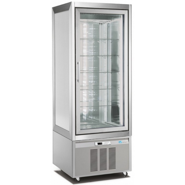 Vitrina frigorifica pentru cofetarie Longoni M1-400 CLASSIC 3505 capacitate 420l 1 zona racire +2 / + 10 °C argintiu