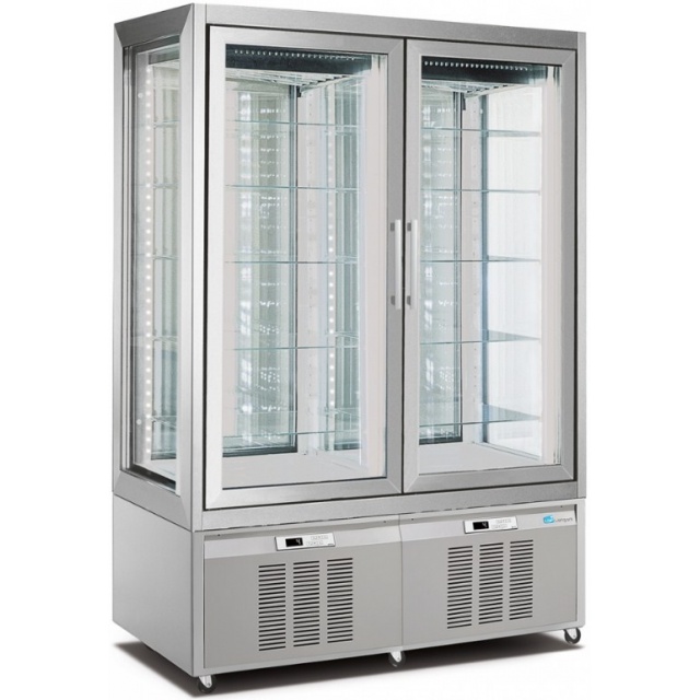 Vitrina frigorifica pentru cofetarie Longoni M2-400 CLASSIC 7700 capacitate 840l 1 zona racire +2 / + 10 °C argintiu