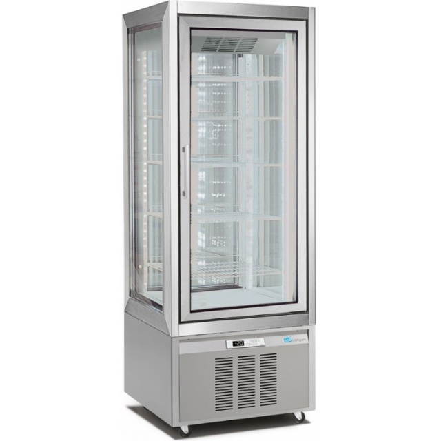 Vitrina frigorifica No-Frost Longoni M1-400 CLASSIC 3700VNP capacitate 420l 1 zona racire +5 / -20 °C argintiu