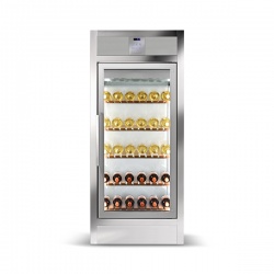 Vitrina cofetarie Tecfrigo MUSA 120 Q, capacitate 120 l, temperatura -15/-21 ºC, negru