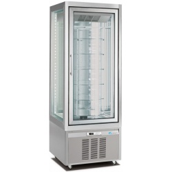 Vitrina frigorifica No-Frost Longoni M1-400 CLASSIC 3701VNP capacitate 420l 1 zona racire +5 / -20 °C argintiu