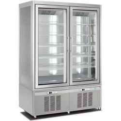 Vitrina frigorifica No-Frost Longoni M2-400 CLASSIC 7505VNP capacitate 840l 1 zona racire +5 / -20 °C argintiu