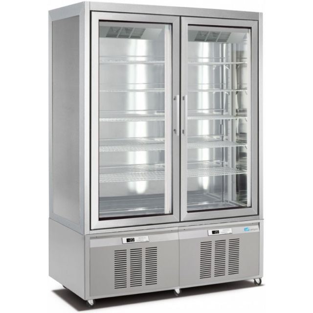 Vitrina frigorifica No-Frost Longoni M2-400 CLASSIC 7505VNP capacitate 840l 1 zona racire +5 / -20 °C argintiu