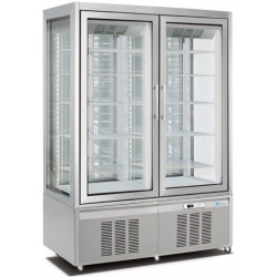 Vitrina frigorifica No-Frost Longoni M2-400 CLASSIC 7716VNP capacitate 850l 1 zona racire +5 / -20 °C argintiu
