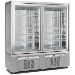 Vitrina frigorifica No-Frost Longoni M2-600 CLASSIC 9321VNP capacitate 600l 1 zona racire +5 / -20 °C argintiu