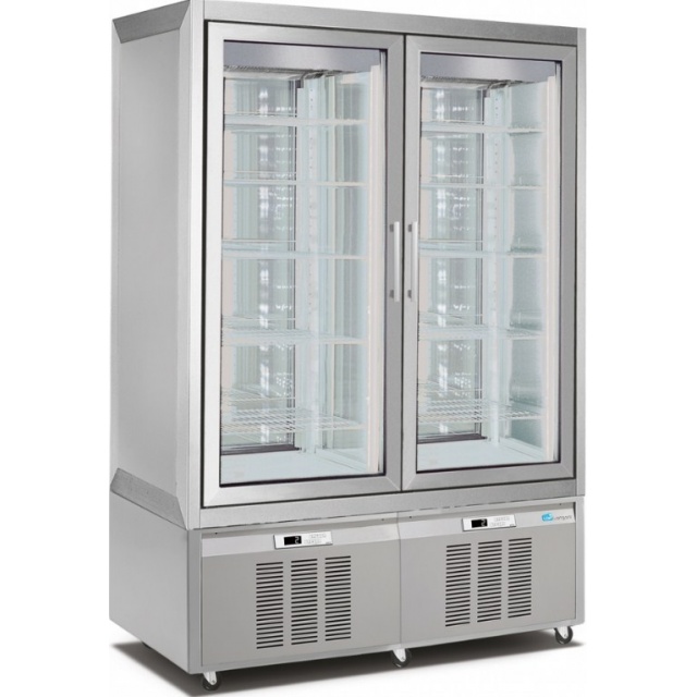 Vitrina frigorifica SoftAir Longoni M2-400 CLASSIC 7905 capacitate 840l 1 zona racire -2 / + 15°C argintiu
