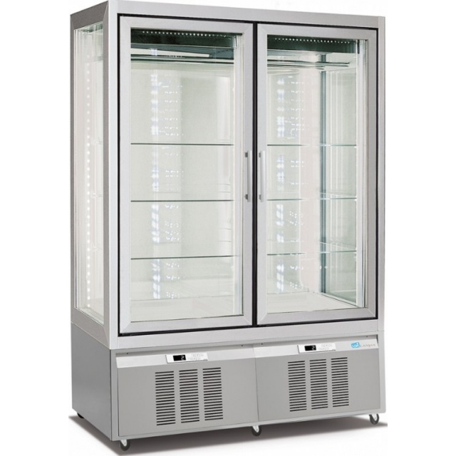 Vitrina frigorifica pentru macelarie Longoni M2-400 CLASSIC 7724 capacitate 850l 1 zona racire ± 0 / + 4°C argintiu