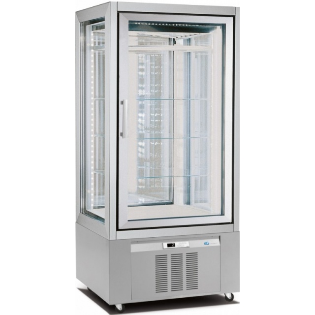 Vitrina frigorifica pentru macelarie Longoni M1-600 CLASSIC 9714 capacitate 600l 1 zona racire ± 0 / + 4°C argintiu