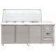 MASA RECE SARO GN 3100 TNS 323-10715, CU TOP DIN STICLA, CAPACITATE 456 L, 3 USI, TEMPERATURA - 2 / + 8 ° C, INOX