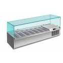 VITRINA FRIGORIFICA CU EXPUNERE INGREDIENTE SARO VRX 1500/330 323-11361, 7 x 1/4 GN, TEMPERATURA +2 / + 8 ° C, INOX