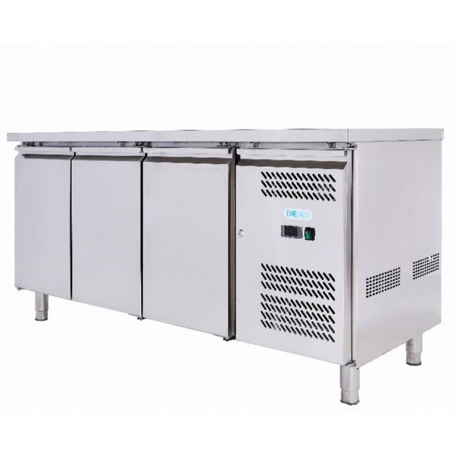 Masa rece frigorifica Forcold G-SNACK3100TN-F cu 3 usi, capacitate 239 l, temperatura -2°C/+8°C, inox