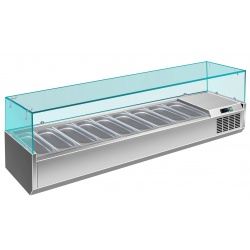 VITRINA FRIGORIFICA CU EXPUNERE INGREDIENTE SARO VRX 2000/380 323-1045, 9 x 1/4 GN, TEMPERATURA +2 / + 8 ° C, INOX