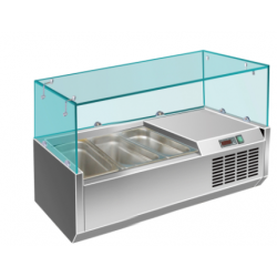 VITRINA FRIGORIFICA INGREDIENTE SARO VRX 955/380 323-1029, 3 x 1/3 GN, TEMPERATURA +2 / + 8 ° C, INOX