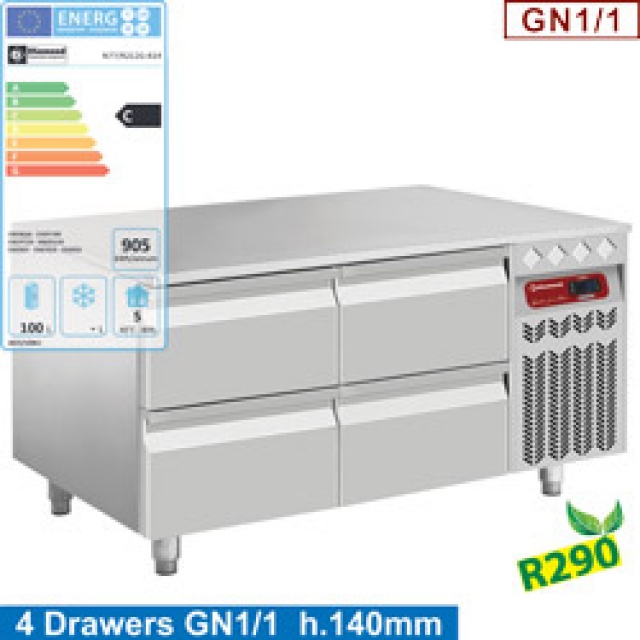 Masa rece Diamond N77/R212G-R24,4x1/2 sertare GN 1/1-h 100 mm