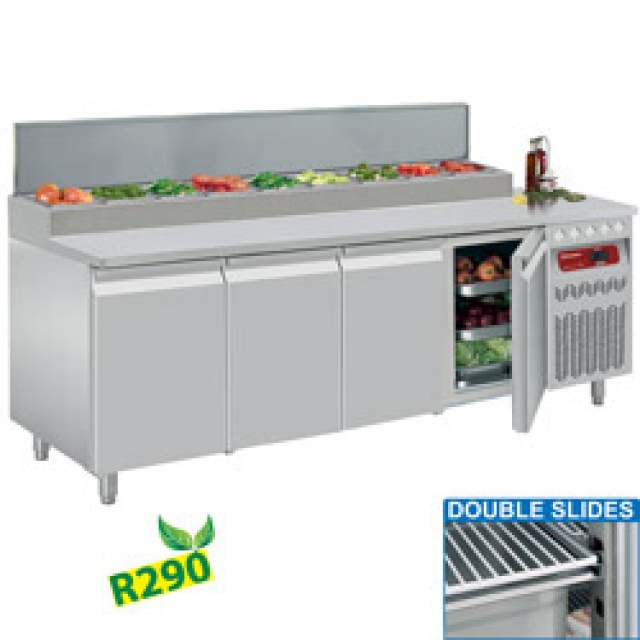 Masa rece salata Diamond DTS-10/R2, 550 l, 4 usi GN 1/1