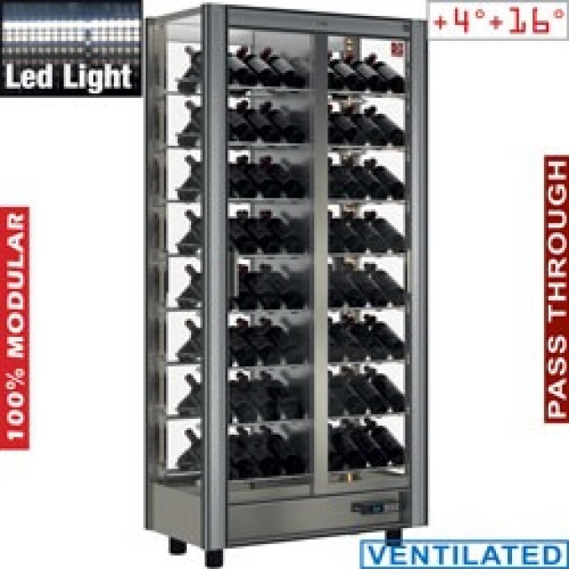 Vitrina frigorifica vinuri DIAMOND GVV-2/TR, 530 L, ajustabila