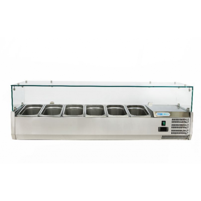 Vitrina frigorifica Cool Wise DC 368, capacitate 300 L, 1 zona de temperatura +1° ~ +10°C, negru