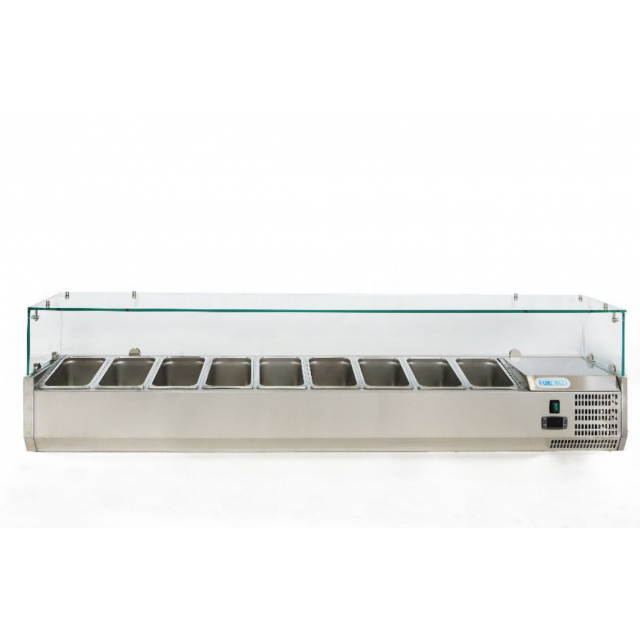 Vitrina frigorifica Cool Wise DC 368, capacitate 300 L, 1 zona de temperatura +1° ~ +10°C, negru