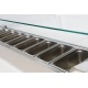 Vitrina frigorifica expunere ingrediente Forcold G-VRX2000-330, capacitate 10 cuve/40 l, temperatura +2°C/+8°C, inox