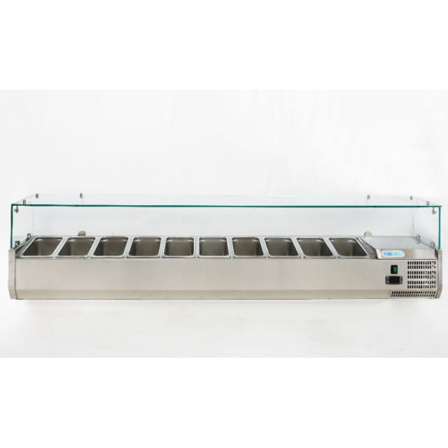 Vitrina frigorifica Cool Wise DC 368, capacitate 300 L, 1 zona de temperatura +1° ~ +10°C, negru
