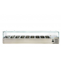 Vitrina frigorifica expunere ingrediente Forcold G-VRX2000-380, capacitate 9 cuve/40 l, temperatura +2°C/+8°C, inox