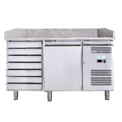 Masa rece pentru pizza Forcold G-PZ1610TN-F, capacitate, 390 l temperatura -2/+8°C, inox
