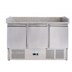 Masa rece pentru pizza Forcold G-S903PZ-F, 3 usi, capacitate 368 l, temperatura +2/+8°C, inox