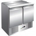 Masa rece salate Forcold Saladette G-S900-FC, 2 usi, capacitate 240 l, temperatura +2/+8°C, inox