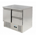 Masa rece salate Forcold Saladette G-S9012D-FC, capacitate 230 l, temperatura +2/+10°C, inox