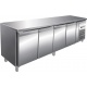 Masa rece frigorifica Forcar G-GN4100TN cu 4 usi, capacitate 553 l, temperatura -2°+8°C, Inox