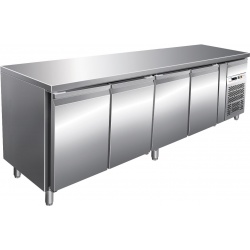 Masa rece frigorifica Forcar G-GN4100TN cu 4 usi, capacitate 553 l, temperatura -2°+8°C, Inox