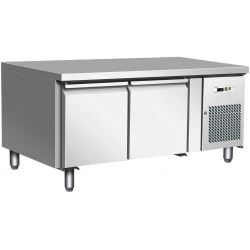 Masa rece gastronomie Forcar G-UGN2100TN cu 2 usi, capacitate 170 l, temperatura -2°+8°C, Inox