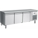 Masa rece gastronomie Forcar G-UGN3100TN cu 3 usi, capacitate 262 l, temperatura -2°+8°C, Inox