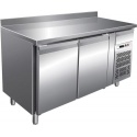 Masa rece gastronomie cu rebord Forcar G-SNACK2200TN cu 2 usi, capacitate 228 l, temperatura -2°+8°C, Inox