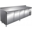 Masa rece gastronomie cu rebord Forcar G-SNACK4200TN cu 4 usi, capacitate 449 l, temperatura -2°+8°C, Inox