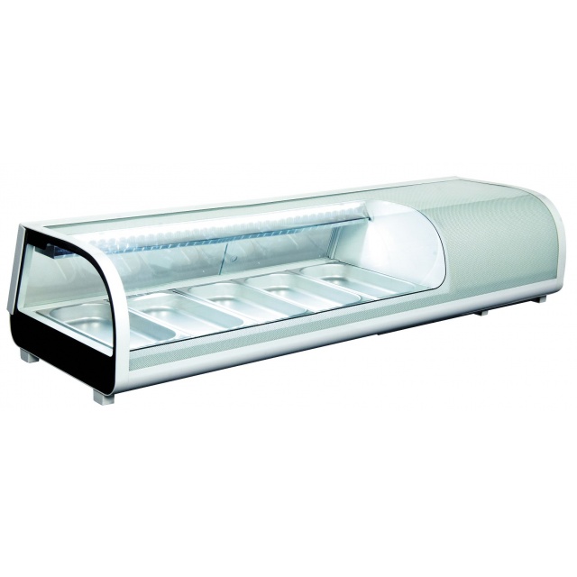 Vitrina frigorifica Cool Wise DC 368, capacitate 300 L, 1 zona de temperatura +1° ~ +10°C, negru